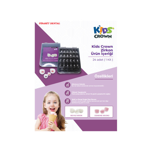 Kids Crown Zirkon-Zirconia Süt Dişler İçin Geçici Kuron