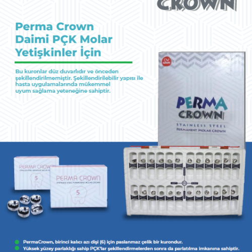 "Perma Crown Kit" Daimi Pçk Molar Yetişkin İçin Set